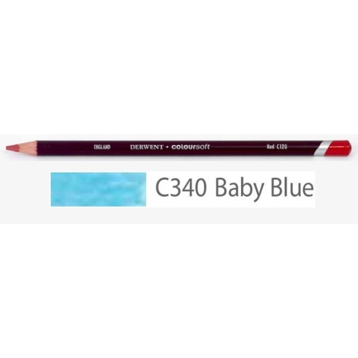 Карандаш художественный цветной Derwent Coloursoft №C340 Синий нежный 700986