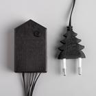 Гирлянда «Нить» 10 м, IP20, тёмная нить, 100 LED, свечение белое, 8 режимов, 220 В 3556788