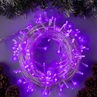 Гирлянда «Нить» 20 м, IP20, прозрачная нить, 200 LED, свечение фиолетовое, 8 режимов, 220 В 3556807 - фото 673419