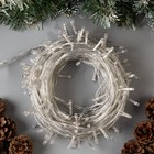 Гирлянда «Нить» 20 м, IP20, прозрачная нить, 200 LED, свечение фиолетовое, 8 режимов, 220 В 3556807