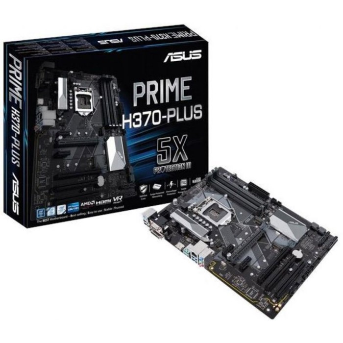 Материнская плата Asus PRIME H370-PLUS, Soc-1151v2, Intel H370, 4xDDR4, ATX, Ret