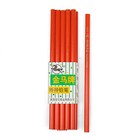 Pencil color on glass, fabric, metal, plastic, rubber, orange