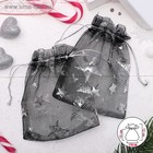 Pouch gift "Stars" WH-835, 10*12cm, color black with silver