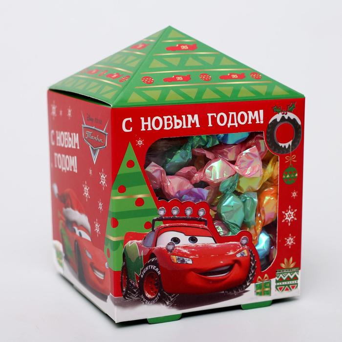 Коробка складная &quot;С Новым годом&quot;, Тачки, 10 х 13,3 х 10 см см