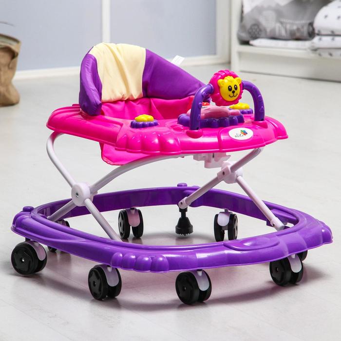 Ходунки «Львёнок», звуковые эффекты, цвет розовый