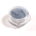 Sequins for nail art, small, 8gr, holography, color silver