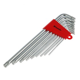 Набор ключей Matrix 12306, имбусовые, TORX, 9 шт, T10-T50, CrV, удлиненные 3803060
