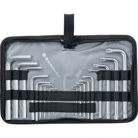 Набор ключей Matrix 12314, имбусовые, HEX-TORX, 18 шт, HEX 1,5–10 мм, T10-T50, CrV, короткие 3803062