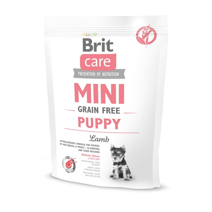 Сухой корм Brit Care MINI GF Puppy Lamb для щенков мини-пород, беззерновой, 400 г