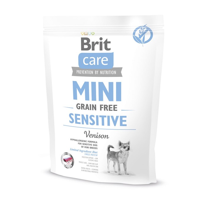 Сухой корм Brit Care MINI GF Sensitive для собак мини-пород, беззерновой, 400 г