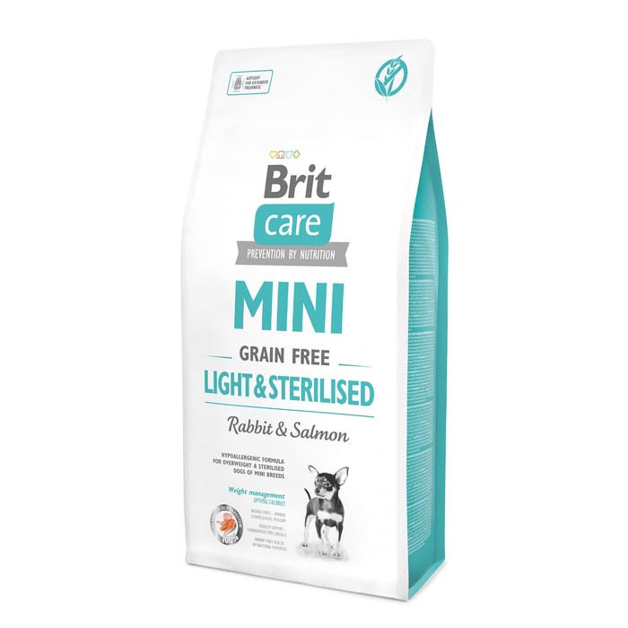 Сухой корм Brit Care MINI GF Light &amp; Sterilised для собак мини-пород, беззерновой, 7 кг