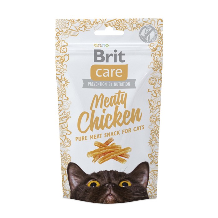 Лакомство Brit Care Meaty Chicken для кошек, курица, 50 г