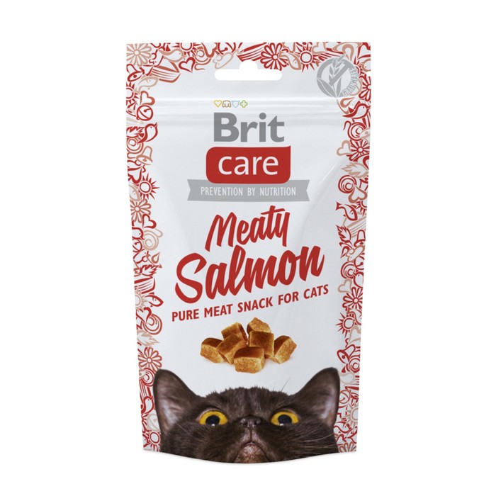 Лакомство Brit Care Meaty Salmon для кошек, лосось, 50 г