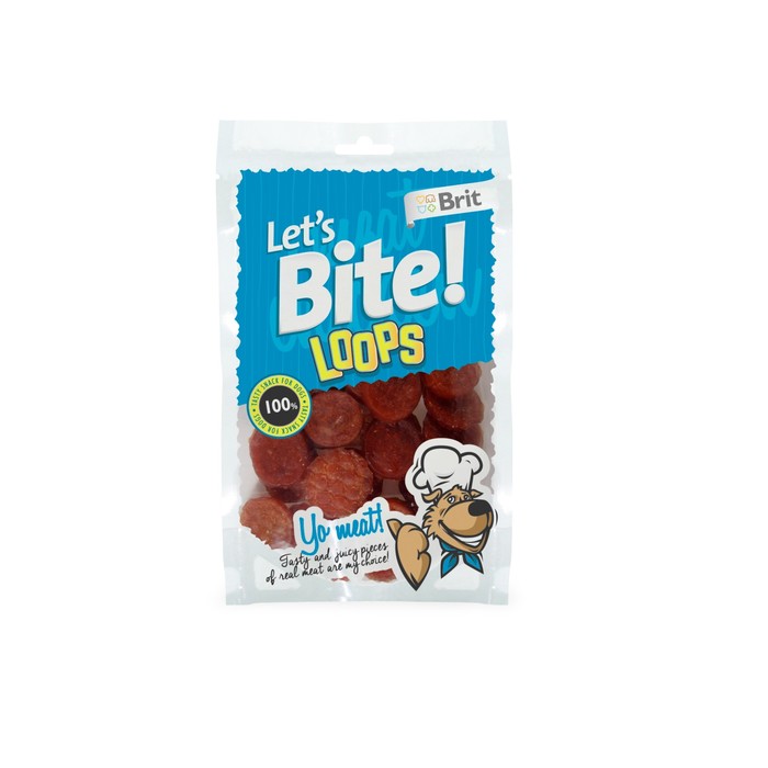 Лакомство Brit Loops для собак, колечки, 80 г