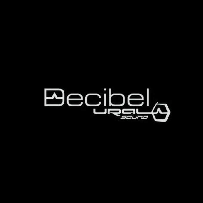 Фирменная наклейка «Decibel», белая, 30х9.8