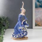Сувенир керамика "Танцующая девушка в голубом платье" 29х14х8 см - фото 5090846