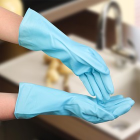Dense household gloves, latex, 70 g, size M