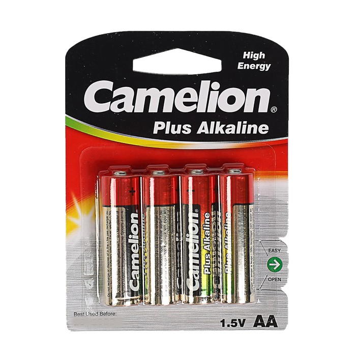 Батарейка алкалиновая Camelion LR6-4BL (LR6-BP4), 1.5В, блистер, 4 шт.