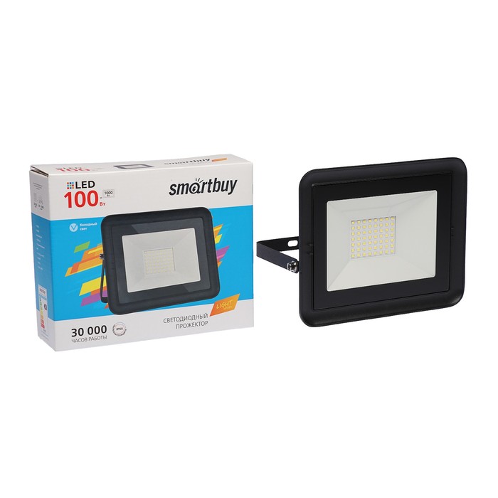 Прожектор светодиодный Smartbuy FL SMD LIGHT, 100 Вт, 6500 К, IP65,