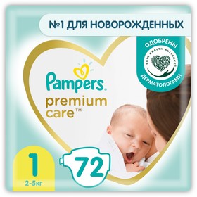 Подгузники Pampers Premium Care, размер 1, 72 шт.