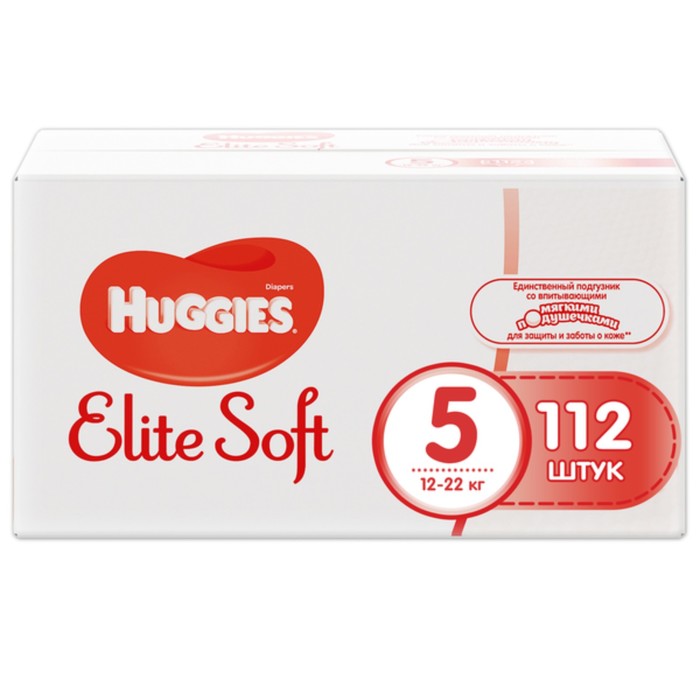 Подгузники Huggies Elite Soft 5 (12-22 кг), 112 шт.