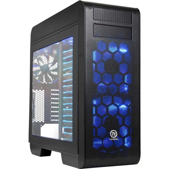 Корпус Thermaltake Core V71 TG без БП ATX 2x200mm 2xUSB2.0 2xUSB3.0 audio bott PSU черный