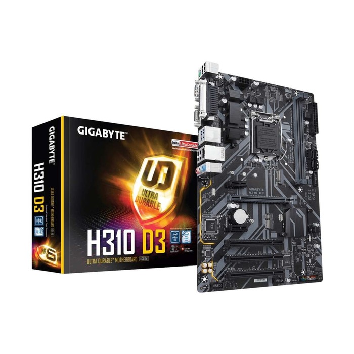 Материнская плата Gigabyte H310 D3 Soc-1151v2 Intel H310 2xDDR4 ATX AC`97 GbLAN+VGA+HDMI