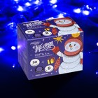 Гирлянда «Нить» 5 м, IP20, прозрачная нить, 50 LED, свечение фиолетовое, 8 режимов, 220 В 3556759