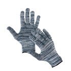 Gloves, cotton, knit 7 class, 4 threads, size 9, black, grey