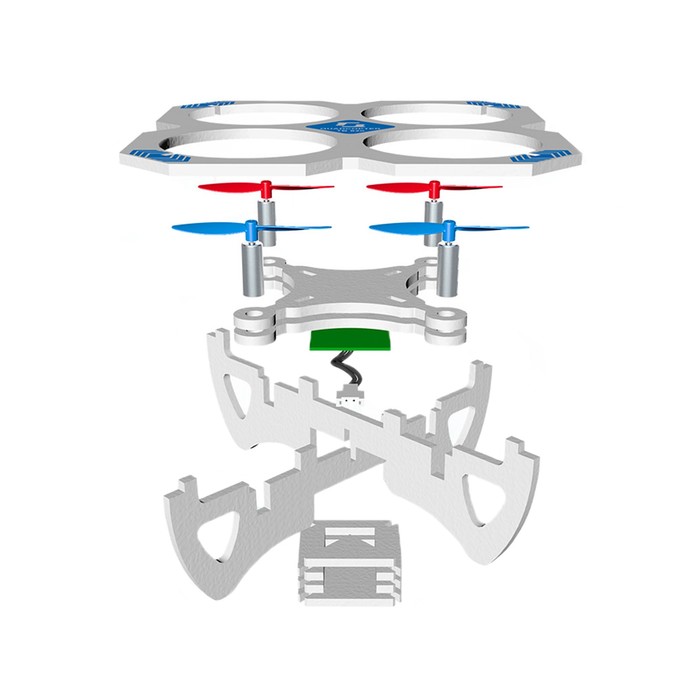 Квадрокоптер-конструктор &quot;Собери сам&quot;, радиоуправляемый, EVA материал