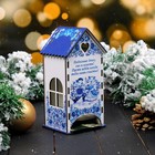 Чайный домик «Свинки», гжель, 9,3×9,3×20 см Чайный домик «Свинки», гжель, 9,3×9,3×20 см