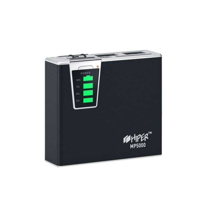 Мобильный аккумулятор Hiper MP5000 Li-Ion 5000mAh 2.1A+1A 2xUSB черный