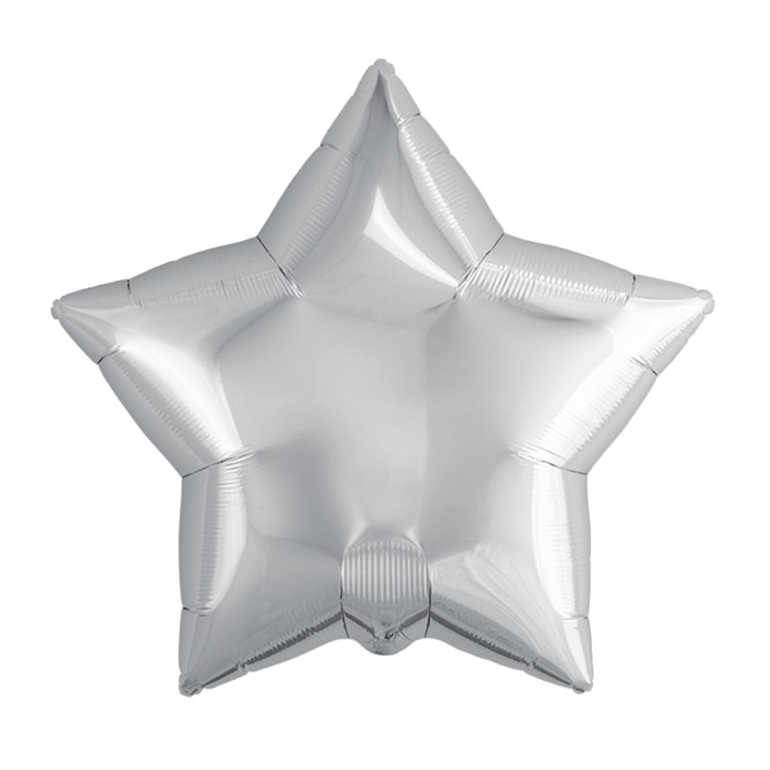 Шар фольгированный 21", звезда, цвет серебряный - фото 3995281