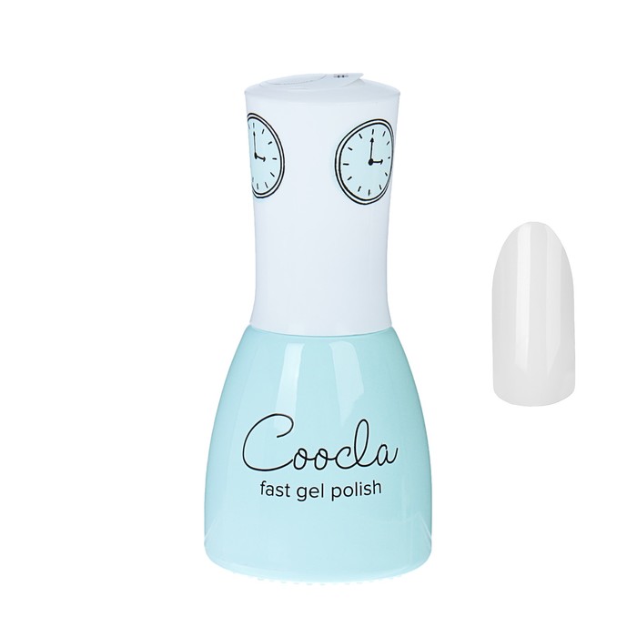 Гель-лак Coocla однофазный Fast gel polish White and Fluffy, 6 мл