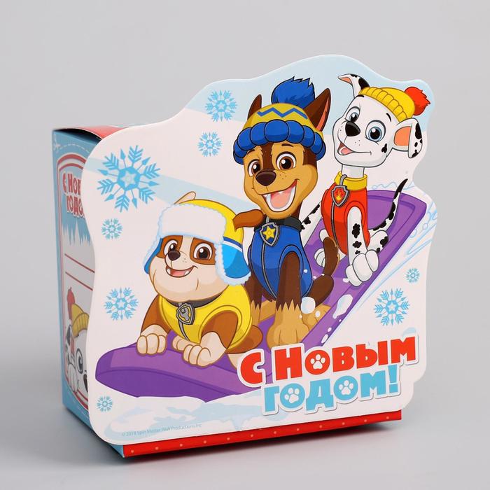 Коробка складная PAW PATROL &quot;С Новым годом&quot;, 11 х 11 х 8 см