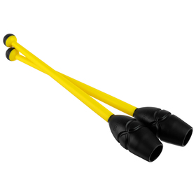 Булавы для гимнастики вставляющиеся 36 см, цвет желтый/черный