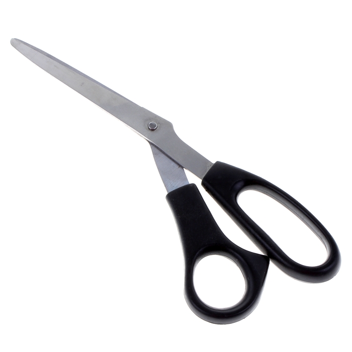 Ножницы Dolce, 22 см, пластиковые ручки, чёрные - фото 221692