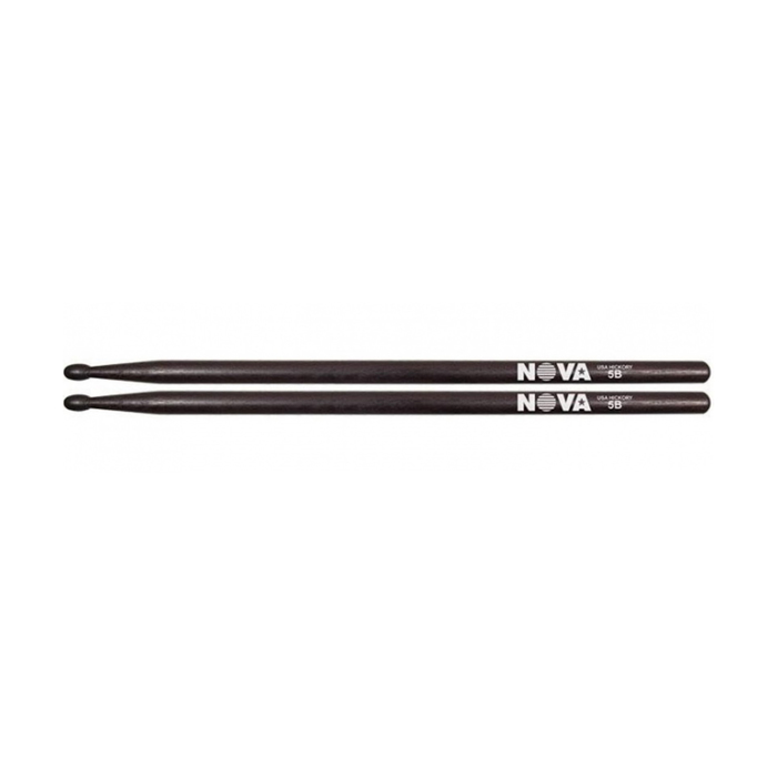 Барабанные палочки VIC FIRTH N5BB 5B с деревянным наконечником, мцвет - черный, орех