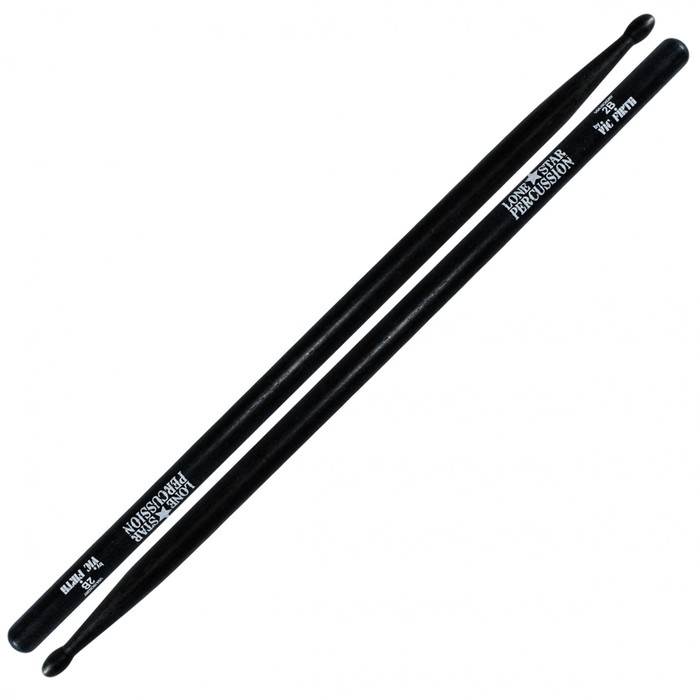 Барабанные палочки VIC FIRTH N2BB 2B с деревянным наконечником, цвет - черный, орех