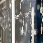 Гирлянда «Бахрома» 1.8 × 0.5 м с насадками «Снежинки», IP20, прозрачная нить, 48 LED, свечение мульти (RG/RB), мигание, 220 В 3556861