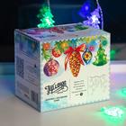 Гирлянда «Бахрома» 1.8 × 0.5 м с насадками «Ёлки», IP20, прозрачная нить, 48 LED, свечение мульти (RG/RB), мигание, 220 В 3556864