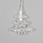 Гирлянда «Бахрома» 1.8 × 0.5 м с насадками «Ёлки», IP20, прозрачная нить, 48 LED, свечение мульти (RG/RB), мигание, 220 В 3556864