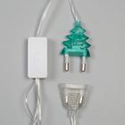 Гирлянда «Бахрома» 1.8 × 0.5 м с насадками «Ёлки», IP20, прозрачная нить, 48 LED, свечение мульти (RG/RB), мигание, 220 В 3556864