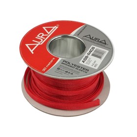 Кабельная оплётка Aura ASB-R408, полиэстер, 4-8 мм, красный, бухта 30 м 3870069