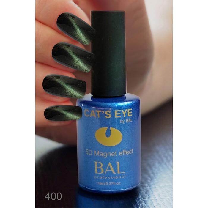 Гель-лак BAL Cat’s eye 5D магнитный тон 400, 11 мл