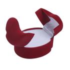 Футляр бархатный под серьги/кольца "Два сердца", 5,5*4,5*4,2, цвет красный 127432