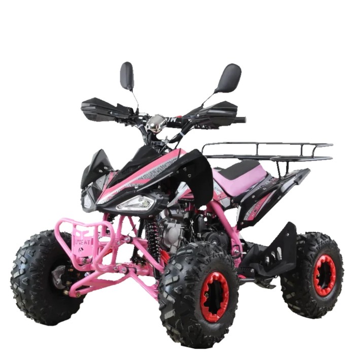 Квадроцикл бензиновый MOTAX ATV T-Rex LUX 125 cc, Черно-розовый