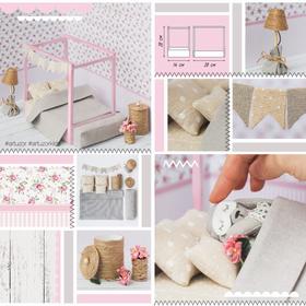 Кроватка для игрушки–малютки «Сладких снов», набор для шитья, 21 × 29,7 × 1 см