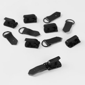 Крючки пластиковые для верхней одежды, 5 × 1,5 см, 6 шт, цвет чёрный