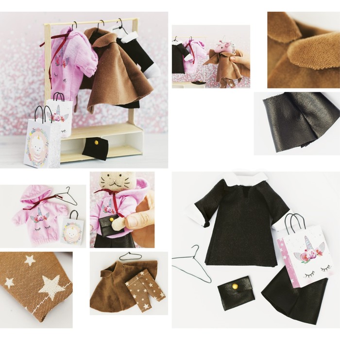 Гардероб и одежда для игрушек малюток, «Тепло и уют», набор для шитья, 21 × 29,5 × 0,5 см